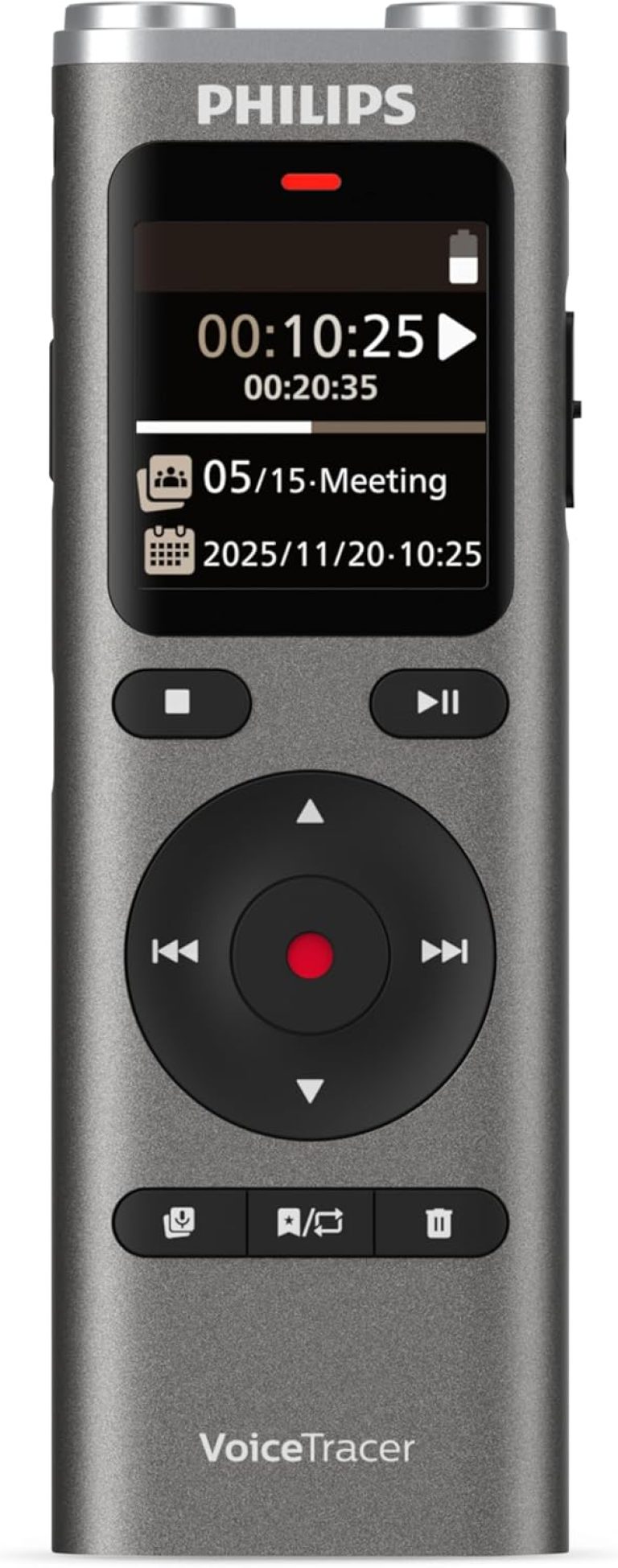 Philips DVT2075 VoiceTracer, dictaphone numérique avec microphones stéréo